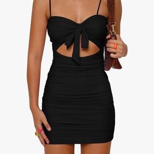 black mini dress